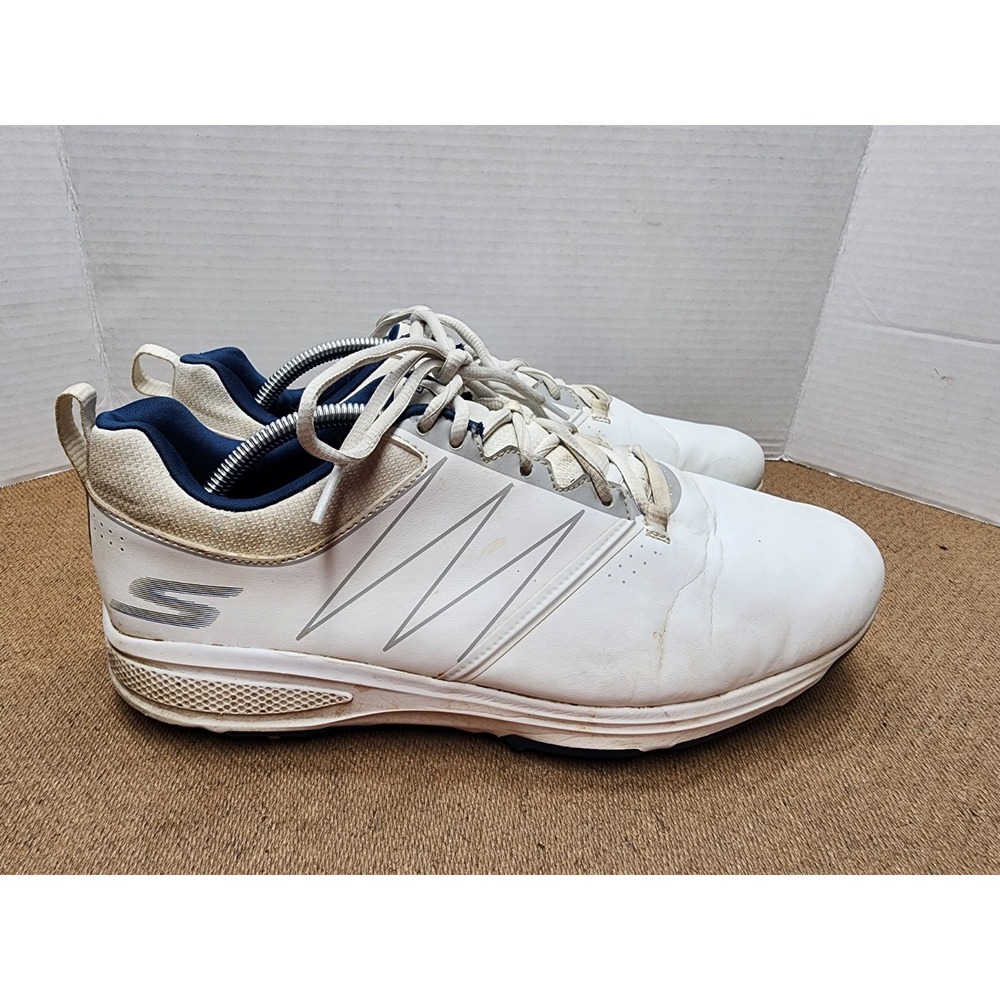Men's Skechers Go Golf Mojo Elite-Punch Shot White Blue Sz 10